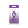 Plug bijou aluminium chromé violet S